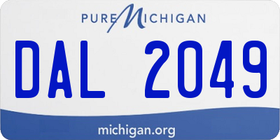 MI license plate DAL2049