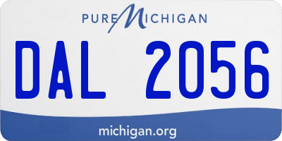 MI license plate DAL2056