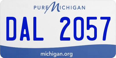 MI license plate DAL2057