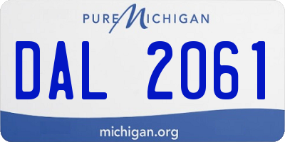 MI license plate DAL2061