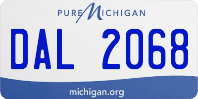 MI license plate DAL2068