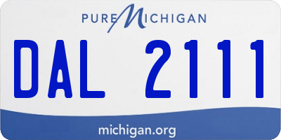 MI license plate DAL2111