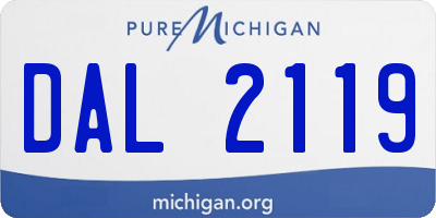 MI license plate DAL2119