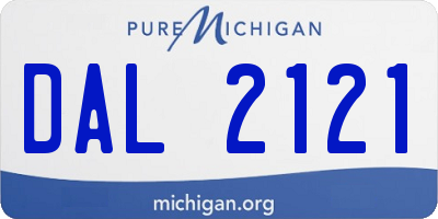 MI license plate DAL2121