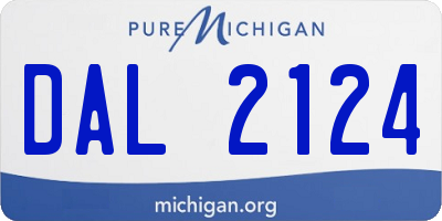 MI license plate DAL2124