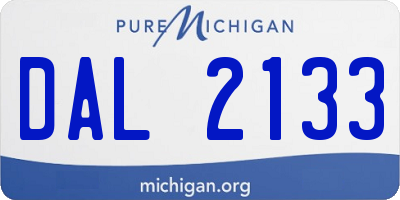 MI license plate DAL2133