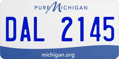 MI license plate DAL2145