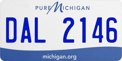 MI license plate DAL2146