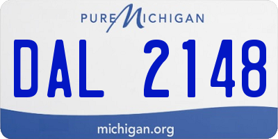 MI license plate DAL2148