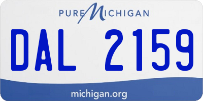 MI license plate DAL2159