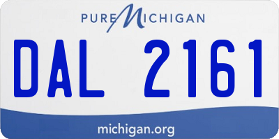 MI license plate DAL2161