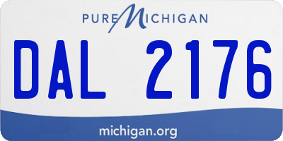 MI license plate DAL2176