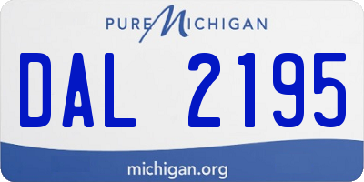 MI license plate DAL2195