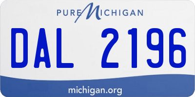 MI license plate DAL2196