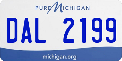 MI license plate DAL2199