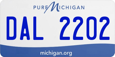 MI license plate DAL2202