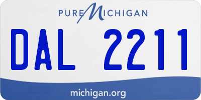 MI license plate DAL2211