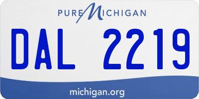 MI license plate DAL2219