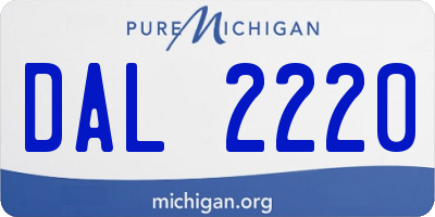 MI license plate DAL2220