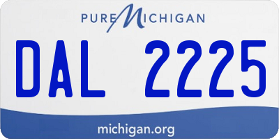 MI license plate DAL2225