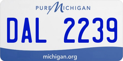 MI license plate DAL2239