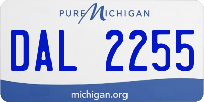 MI license plate DAL2255