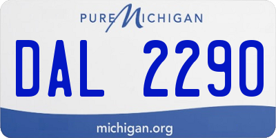 MI license plate DAL2290