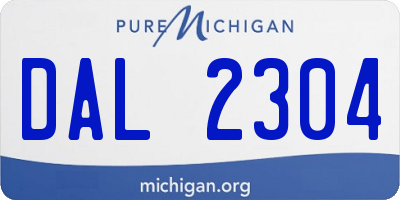 MI license plate DAL2304