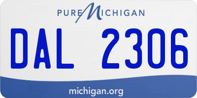 MI license plate DAL2306