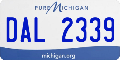 MI license plate DAL2339