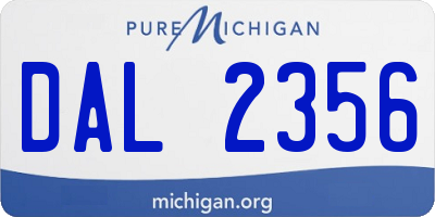 MI license plate DAL2356