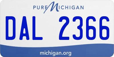 MI license plate DAL2366