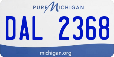 MI license plate DAL2368