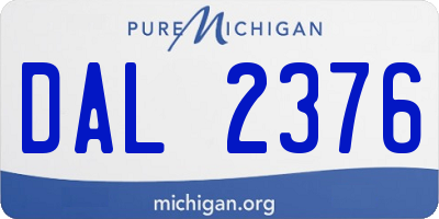 MI license plate DAL2376
