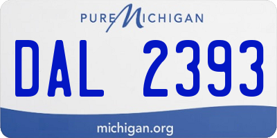 MI license plate DAL2393