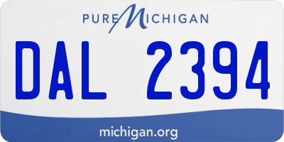 MI license plate DAL2394