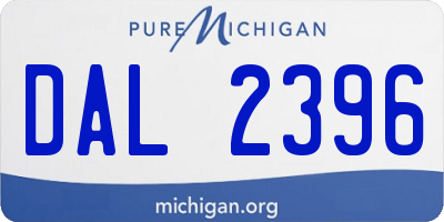 MI license plate DAL2396