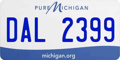 MI license plate DAL2399