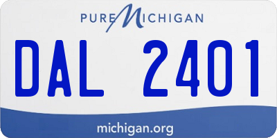 MI license plate DAL2401