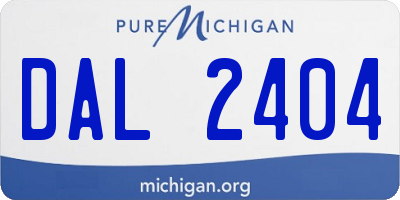 MI license plate DAL2404