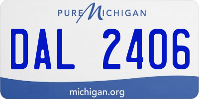 MI license plate DAL2406