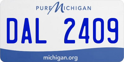 MI license plate DAL2409