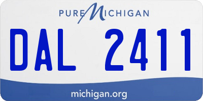 MI license plate DAL2411