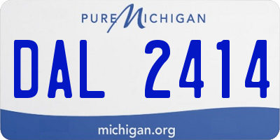 MI license plate DAL2414