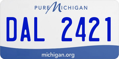 MI license plate DAL2421