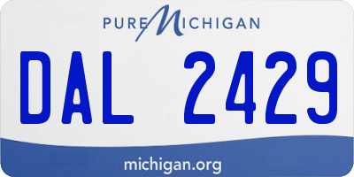 MI license plate DAL2429