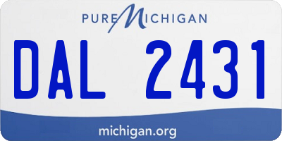 MI license plate DAL2431