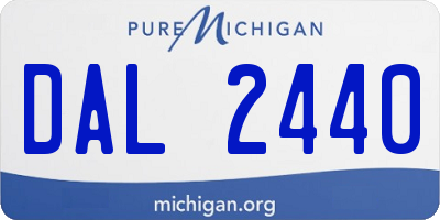 MI license plate DAL2440