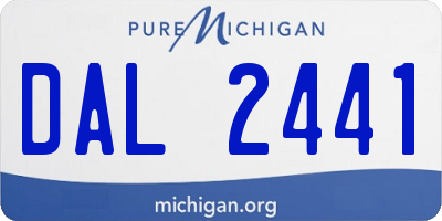 MI license plate DAL2441