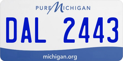 MI license plate DAL2443